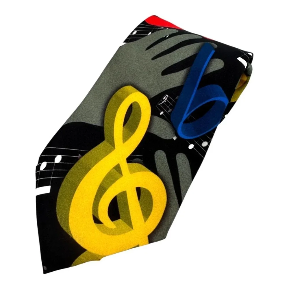 Ralph Marlin Musical Notes II 1998 Novelty Men's Multicolor Neck Tie